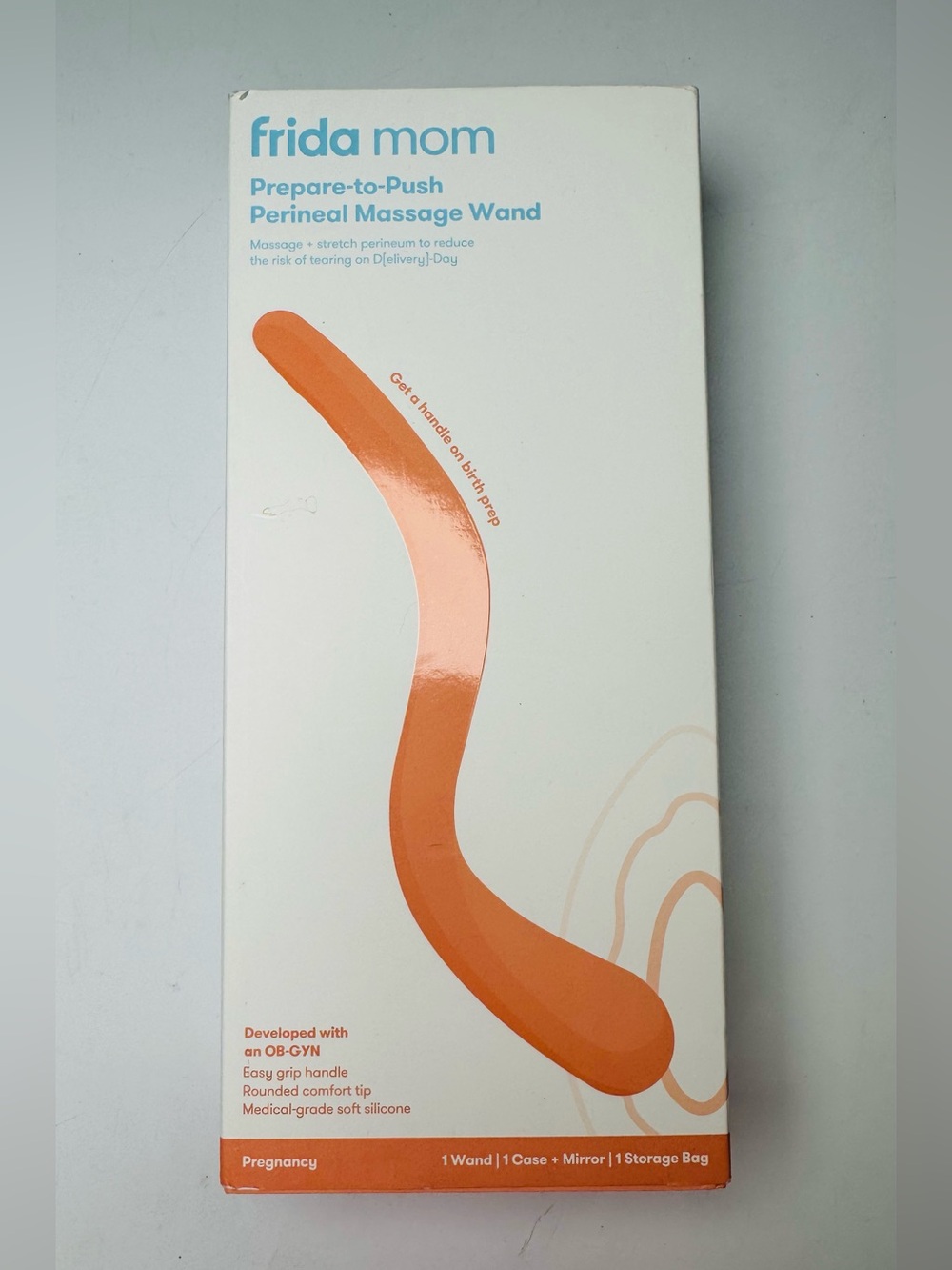 frida mom Prepare-to-Push Perineal Massage Wand - Orange